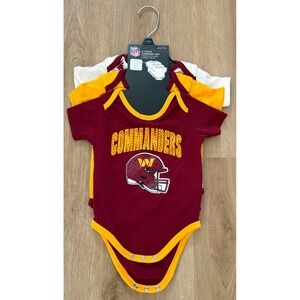 NWT NFL Washington Commanders Baby 3-Piece Set - 3-6 Months - Burgundy/Gold